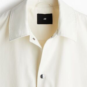 H&M Off-White Shirt with Silver Buttons